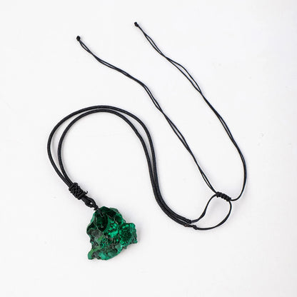 Natural Malachite Raw Necklace