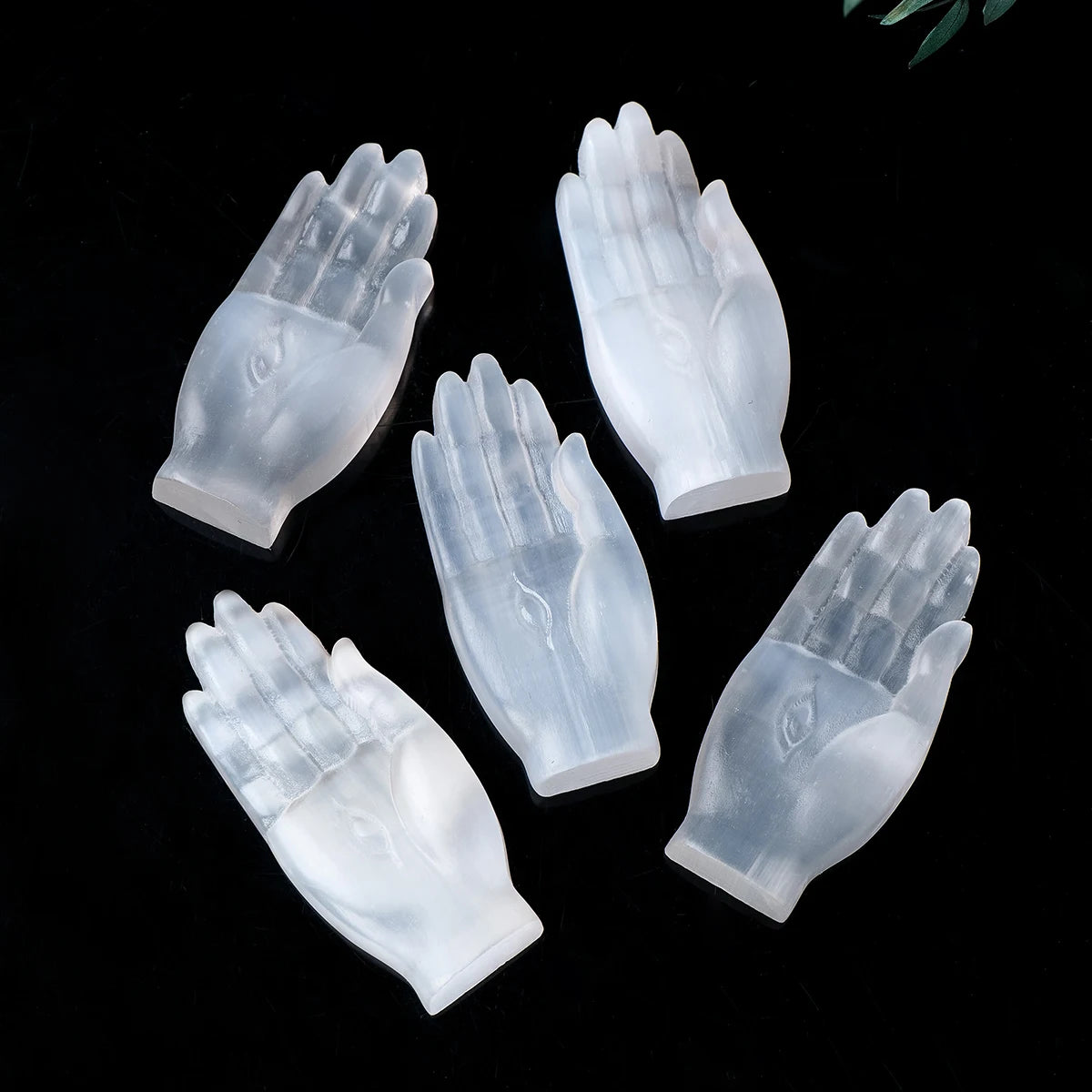 Selenite Hamsa Hand Statues