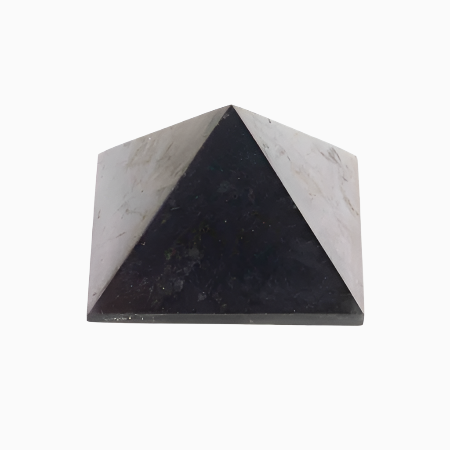 Black Shungite Energy Pyramid