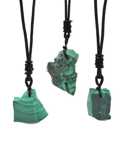 Natural Malachite Raw Necklace