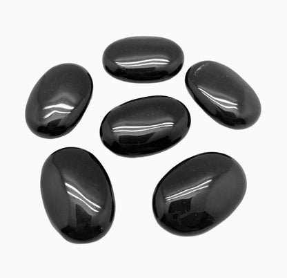 Black Obsidian Palm Stone