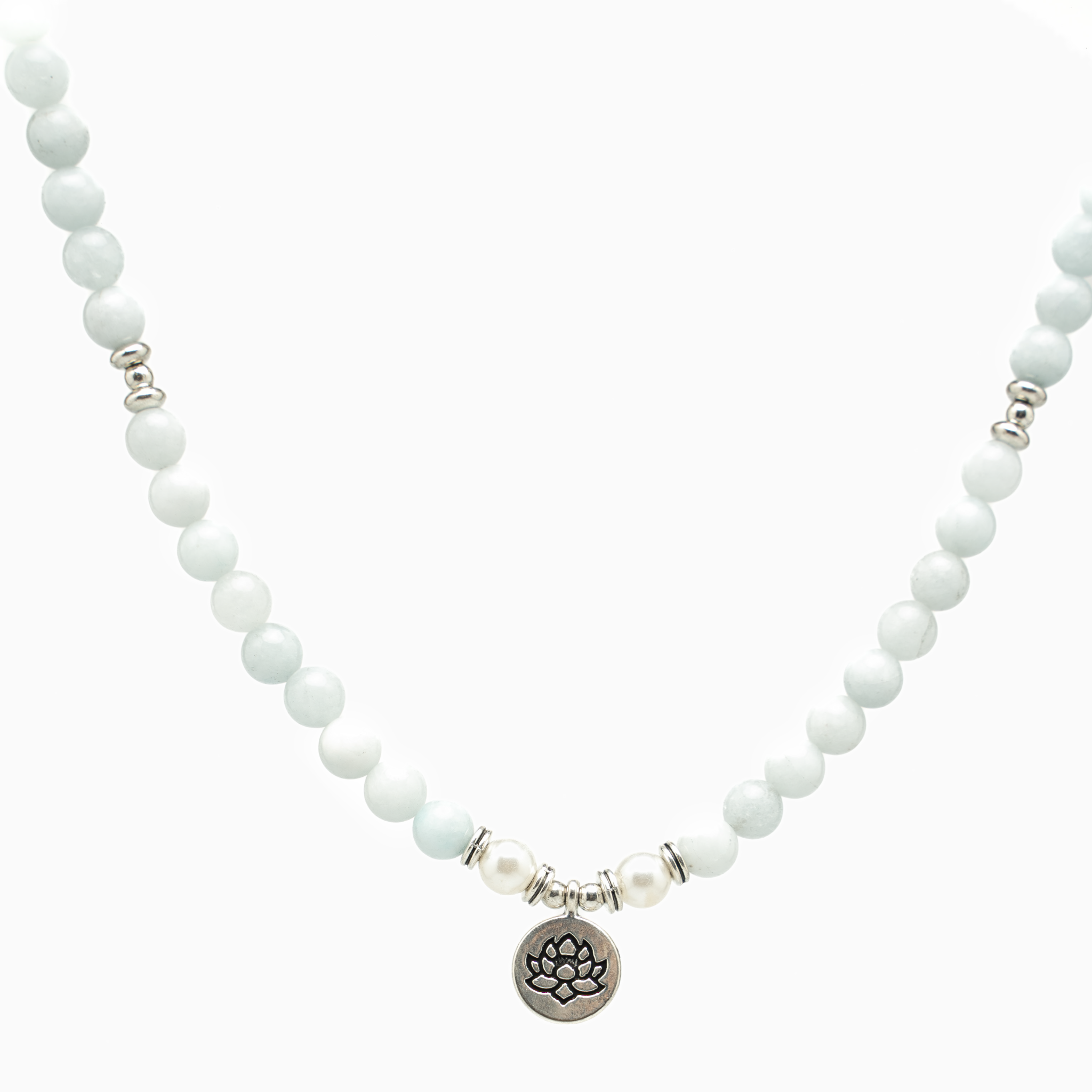 Yoga White Bead Necklace