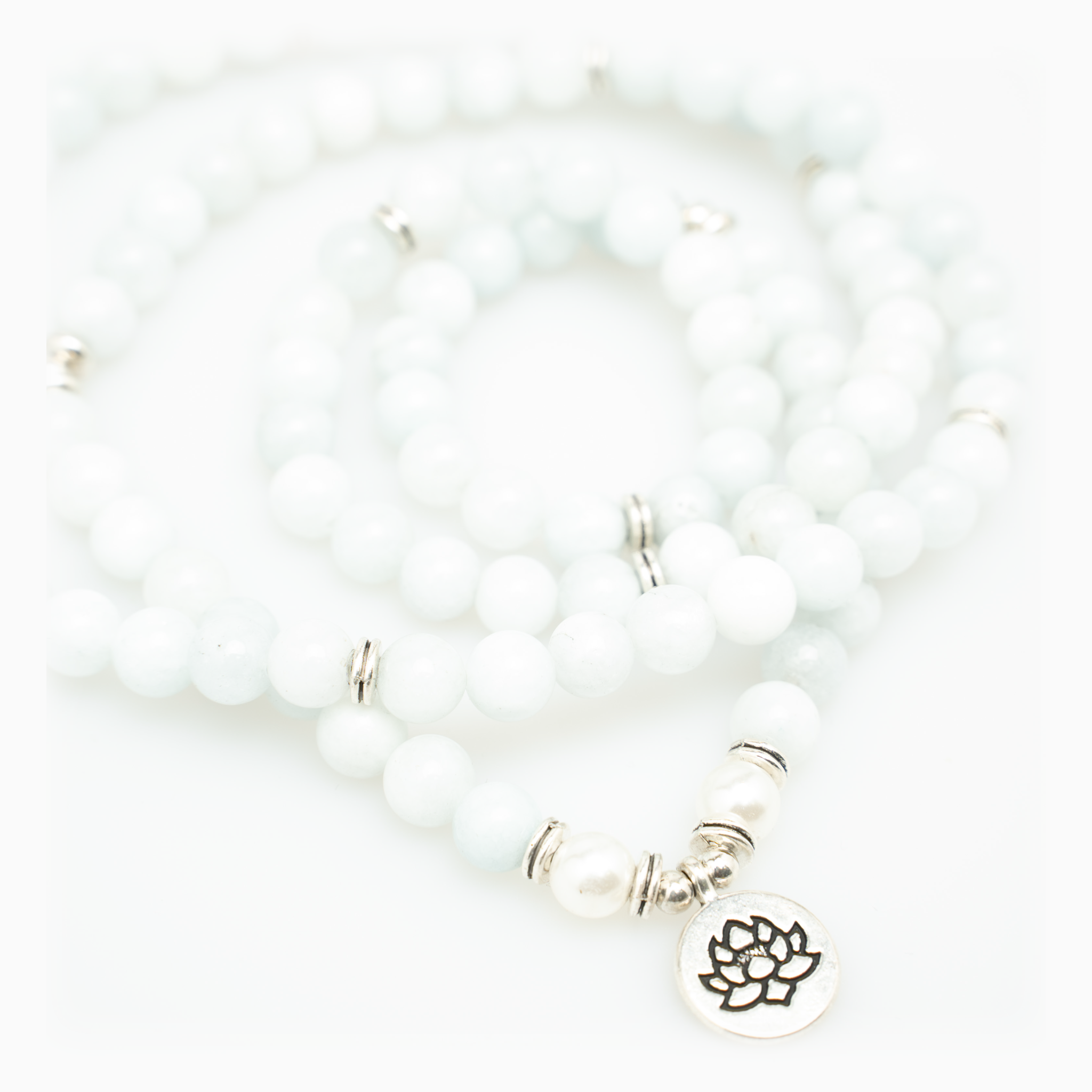 Yoga White Bead Necklace