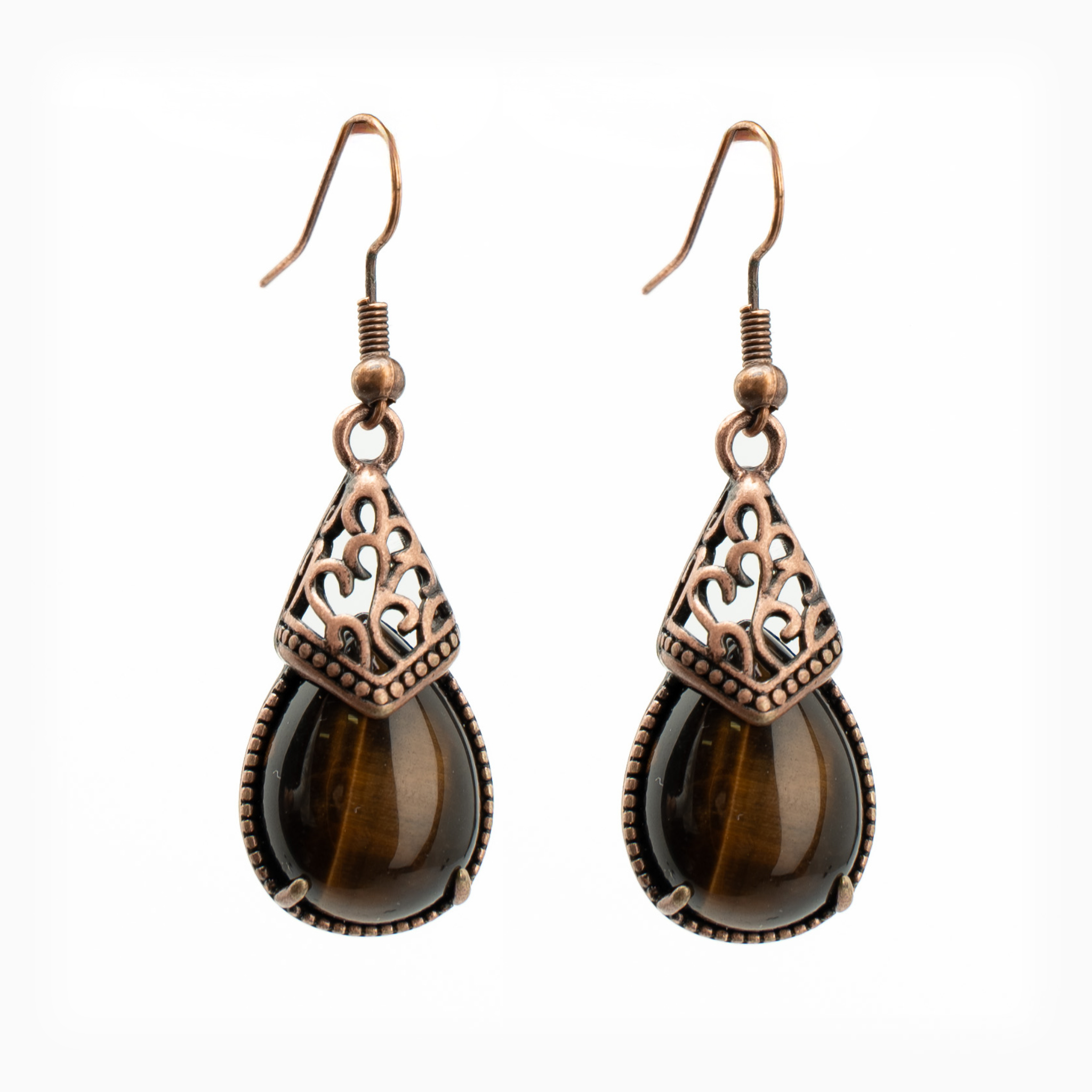 Tiger Eye Dangle Earrings