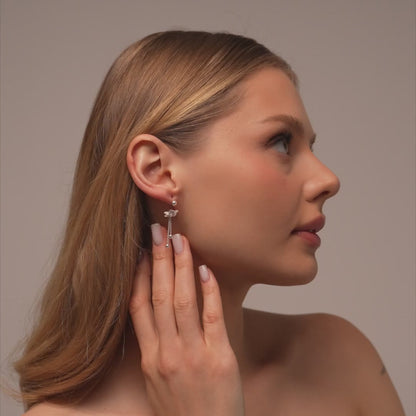 Silver Vintage Lotus Earrings