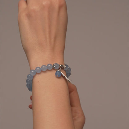 Lucky Aquamarine Crystal Bracelet