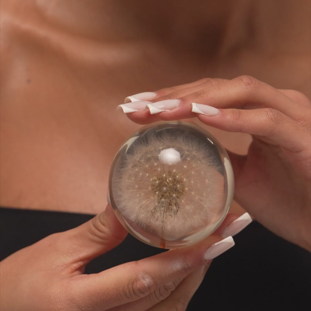 Dandelion Glass Crystal Ball